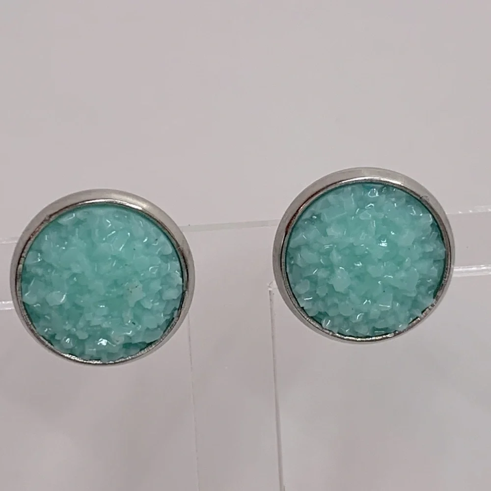 🖤Pick Any 3 for $12🖤 Faux Druzy Stud Stainless Steel Earrings - Picture 1 of 6